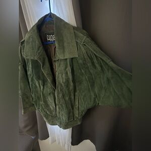Vintage Ogge Pelle Suede Leather Jacket oversized bomber jacket 80s